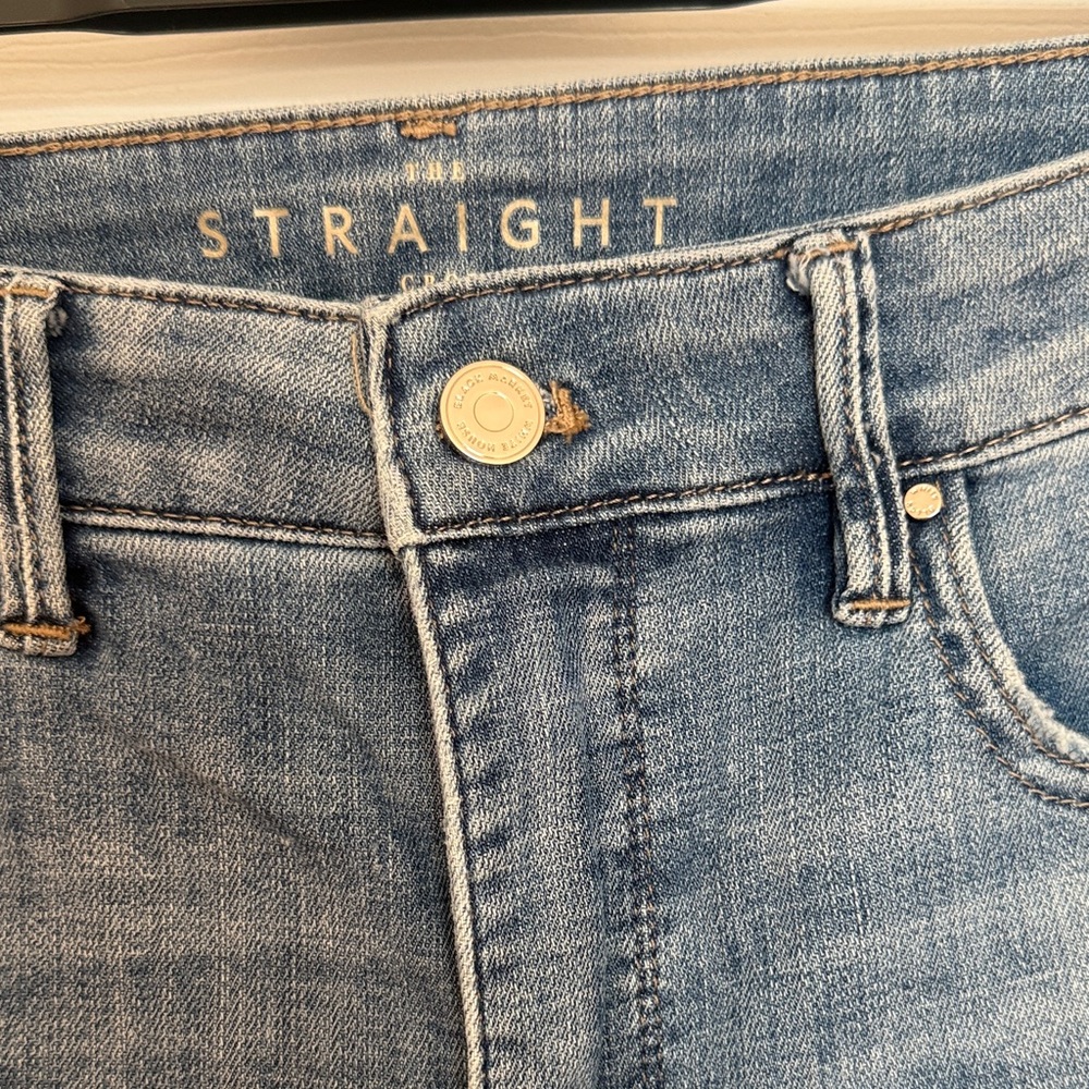 White House Black Market Light Blue Straight Leg Jeans